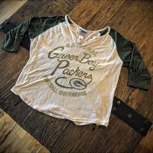 Green Bay Packers  3/4 Sleeve Vintage T-Shirt